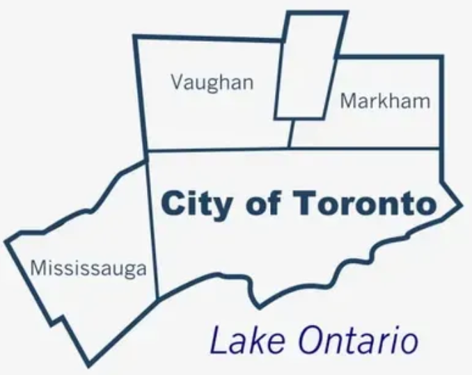 Map of Greater Toronto Area